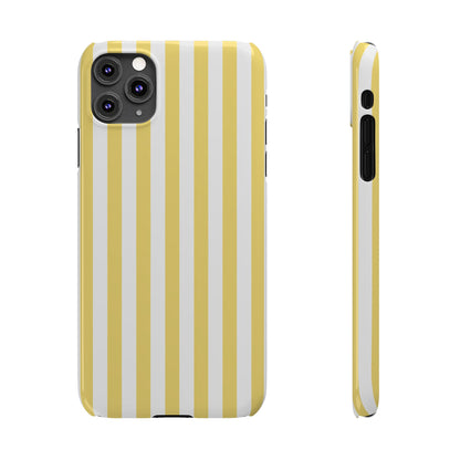 Yellow Striped Summer Slim iPhone Case