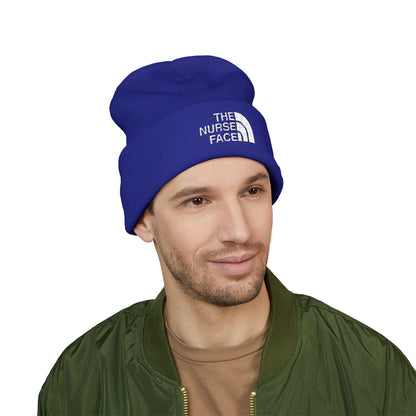 The Nurse Face Embroidered Classic Cuffed Beanie