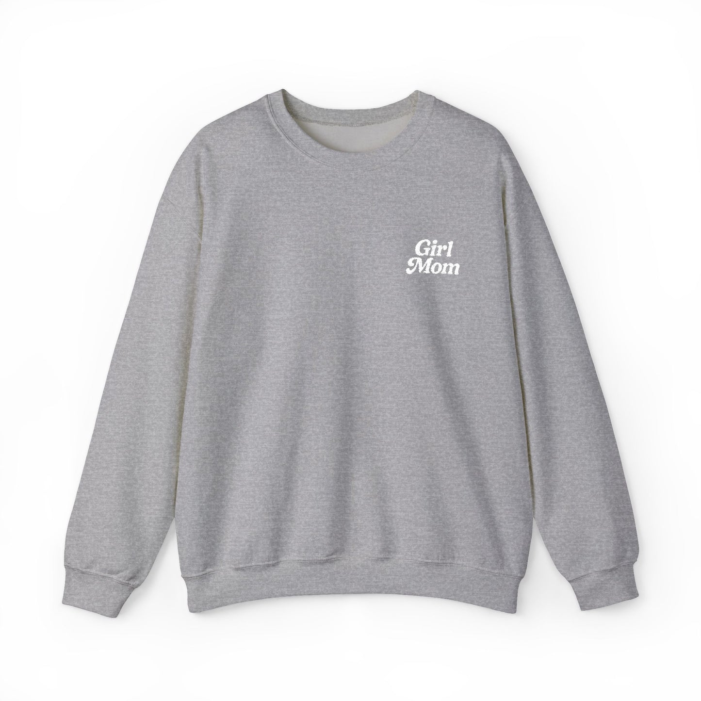 Girl Mom Retro Embroidered Crewneck Sweatshirt