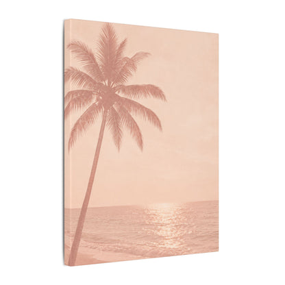 Blush Palm Beach — Matte Stretched Canvas Wall Art