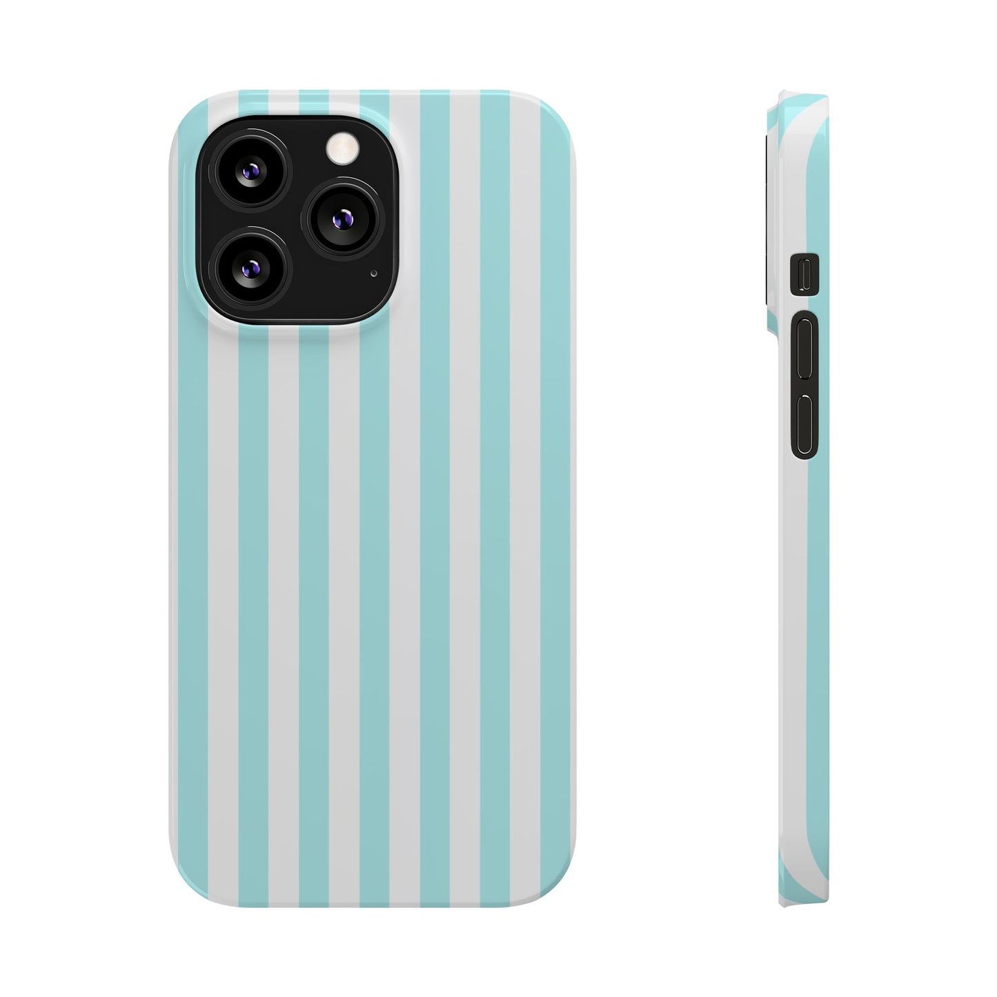 Blue Striped Summer Slim iPhone Case