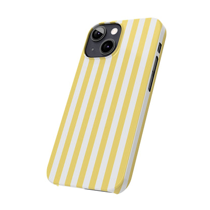Yellow Striped Summer Slim iPhone Case