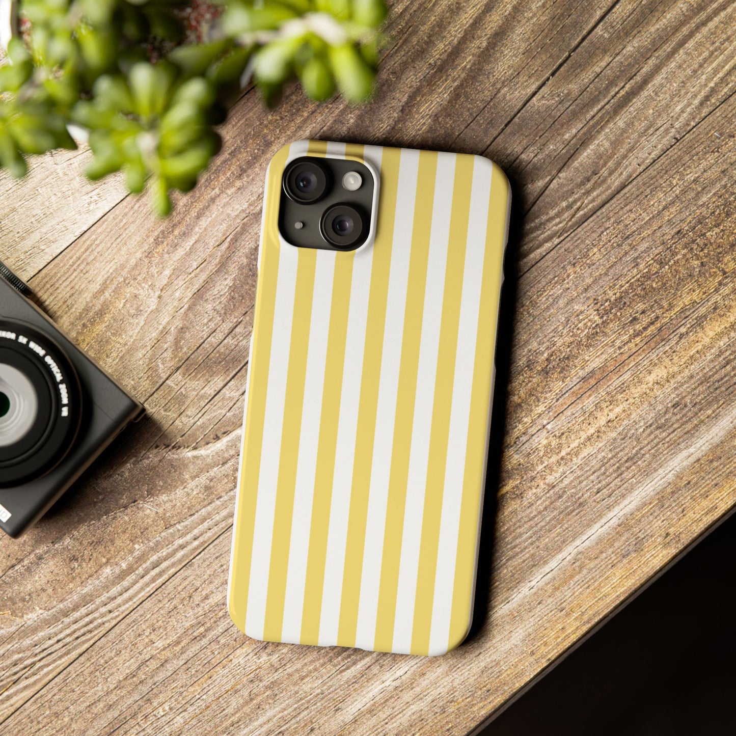 Yellow Striped Summer Slim iPhone Case