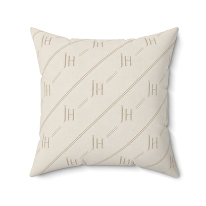 JH Signature Monogram Throw Pillow