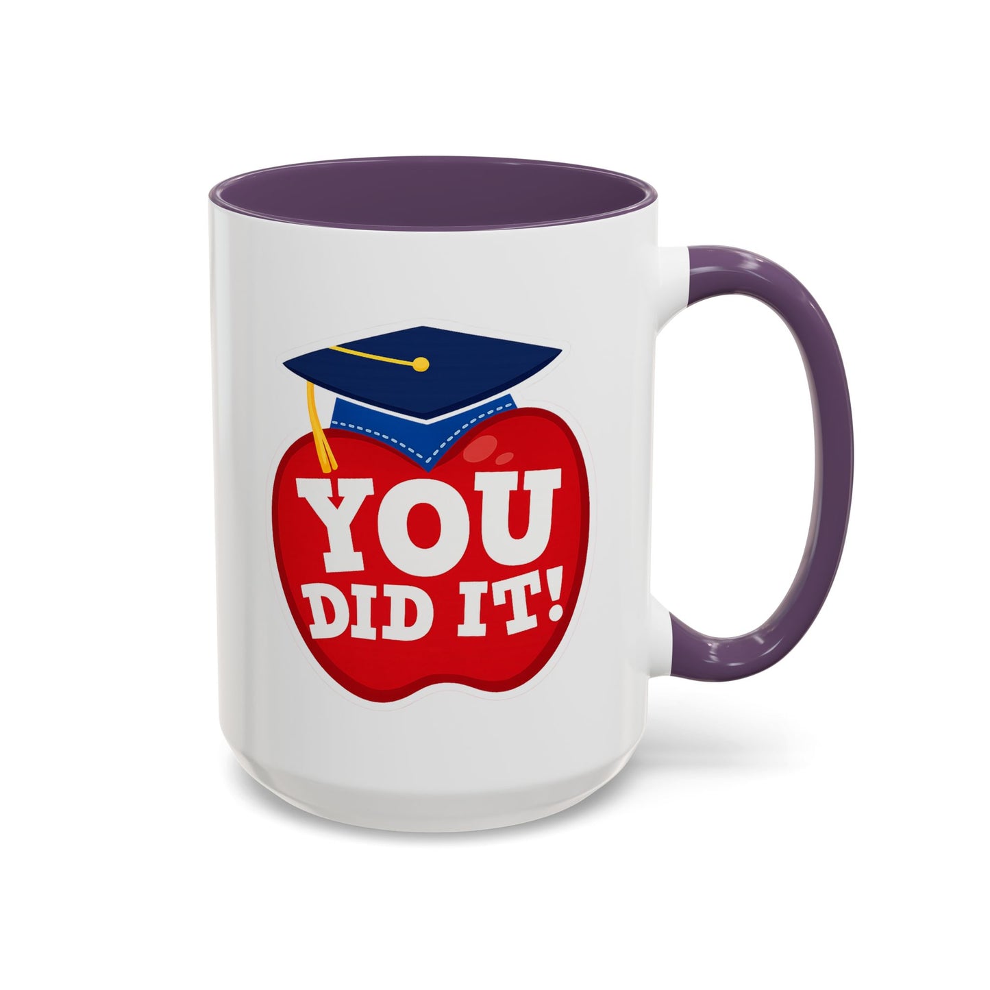 You Did It! Graduation Apple Accent Coffee Mug (11/15oz)
