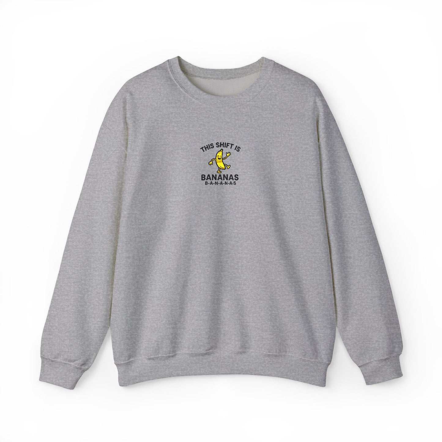 This Shift is Bananas Dancing Embroidered Crewneck Sweatshirt