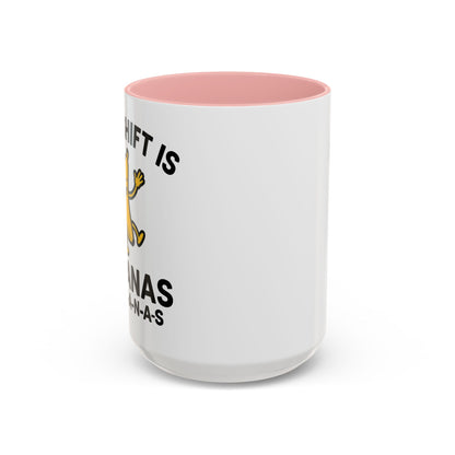 This Shift is Bananas Dancing Accent Mug (11, 15 oz)