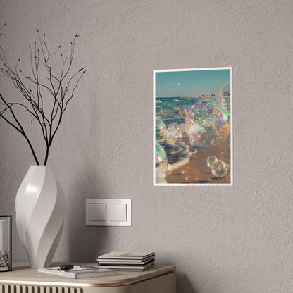 Bubble Beach Gloss Poster