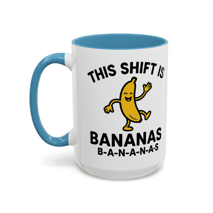 This Shift is Bananas Dancing Accent Mug (11, 15 oz)