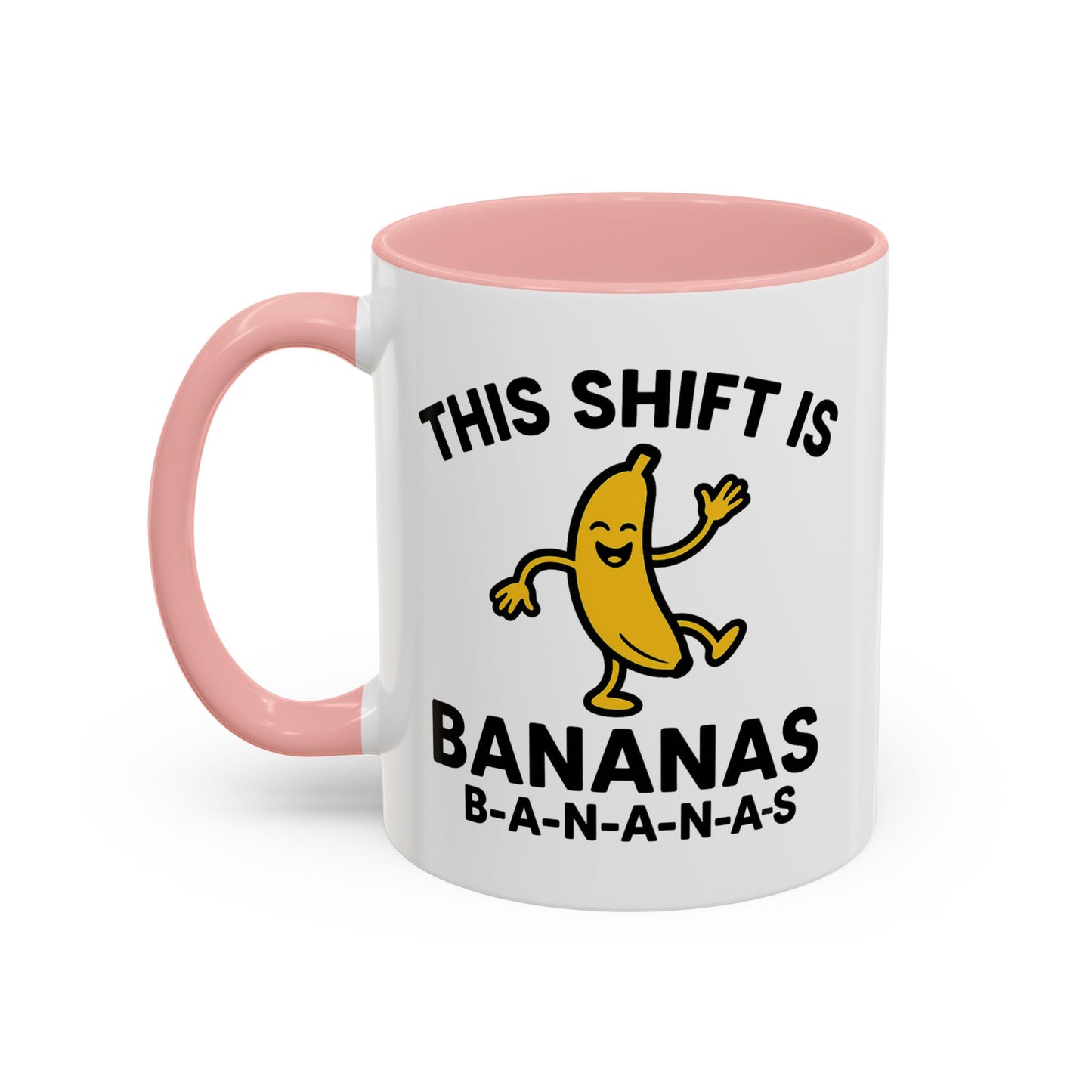 This Shift is Bananas Dancing Accent Mug (11, 15 oz)