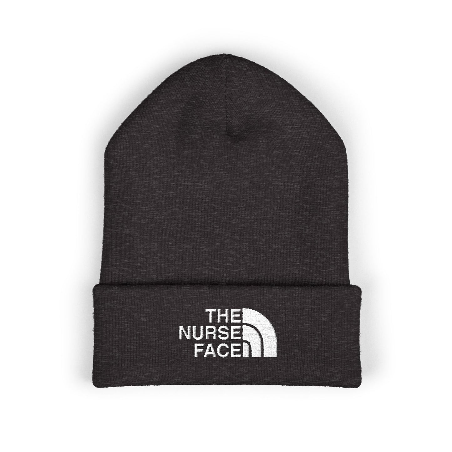 The Nurse Face Embroidered Classic Cuffed Beanie