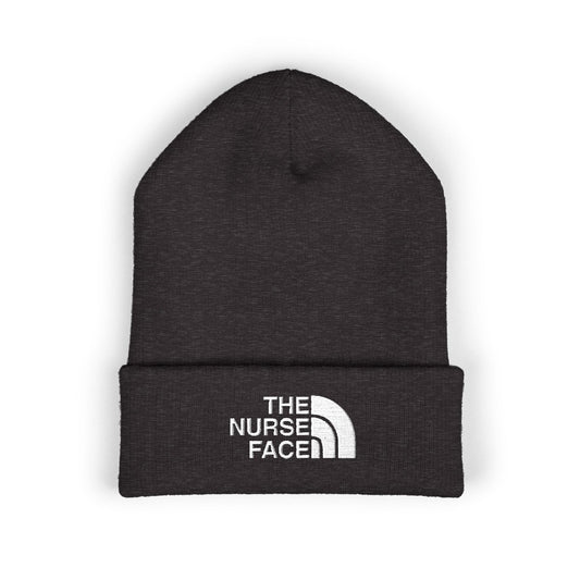 The Nurse Face Embroidered Classic Cuffed Beanie