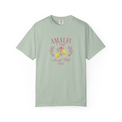 Amalfi Coast Social Club Pink Oversized T-shirt