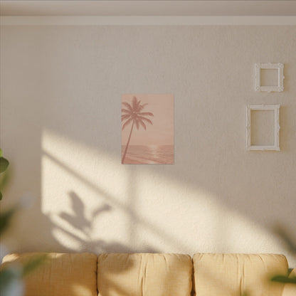 Blush Palm Beach — Matte Stretched Canvas Wall Art