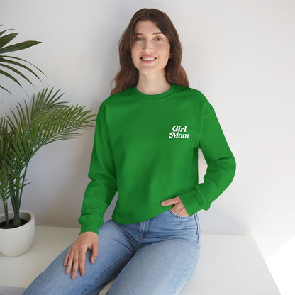 Girl Mom Retro Embroidered Crewneck Sweatshirt