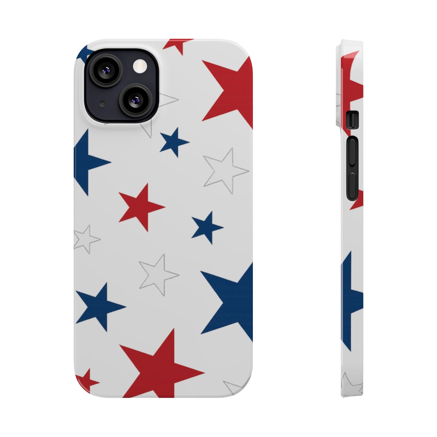 Red White and Blue Stars Slim iPhone Case