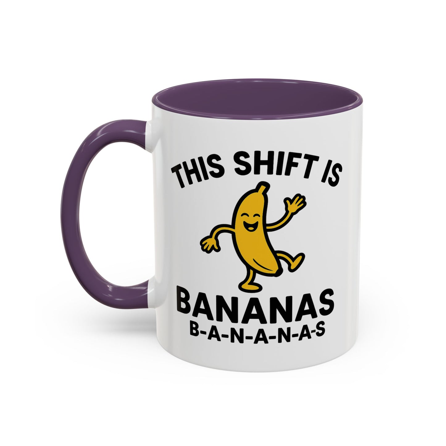 This Shift is Bananas Dancing Accent Mug (11, 15 oz)