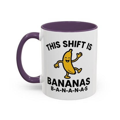 This Shift is Bananas Dancing Accent Mug (11, 15 oz)
