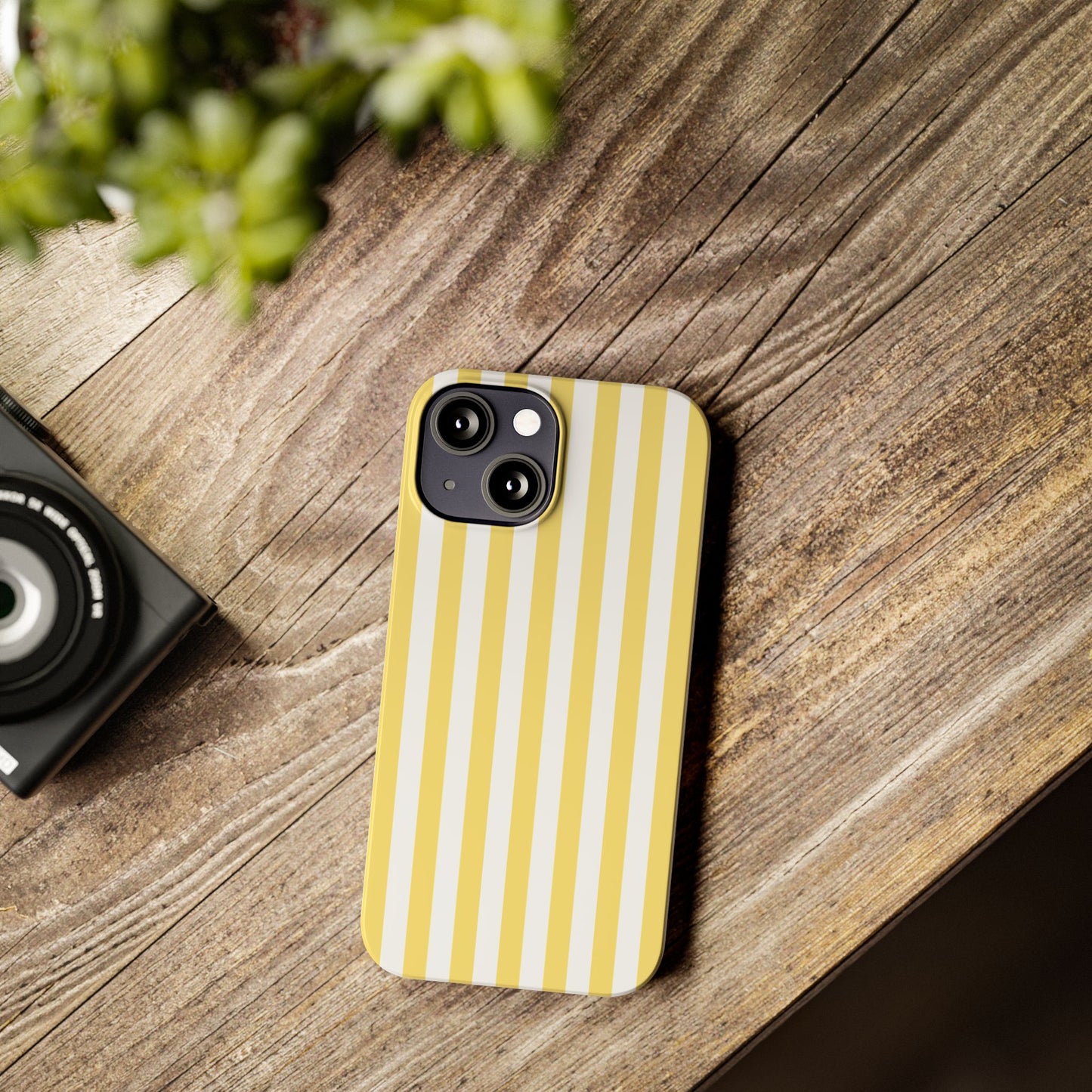 Yellow Striped Summer Slim iPhone Case