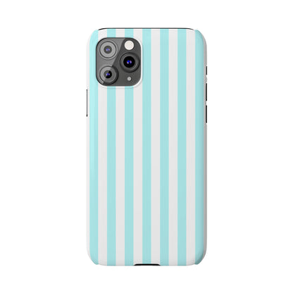 Blue Striped Summer Slim iPhone Case
