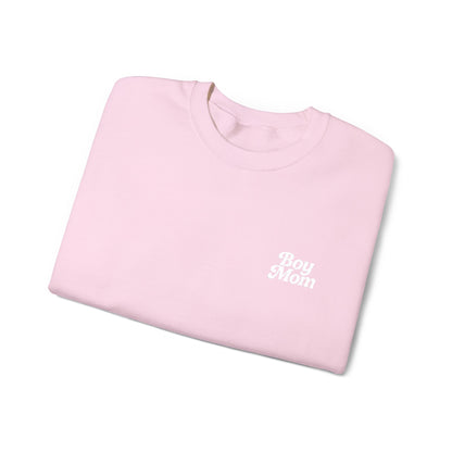 Boy Mom Retro Embroidered Crewneck Sweatshirt