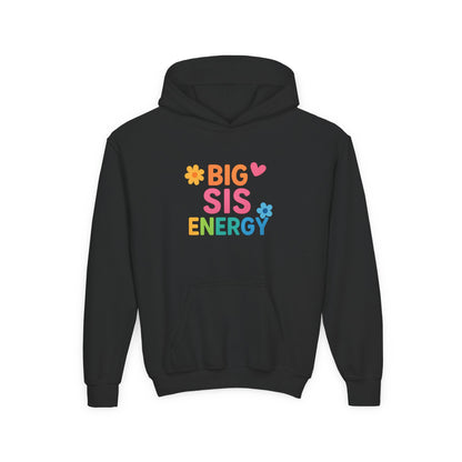 Big Sis Energy Kids Youth Hoodie