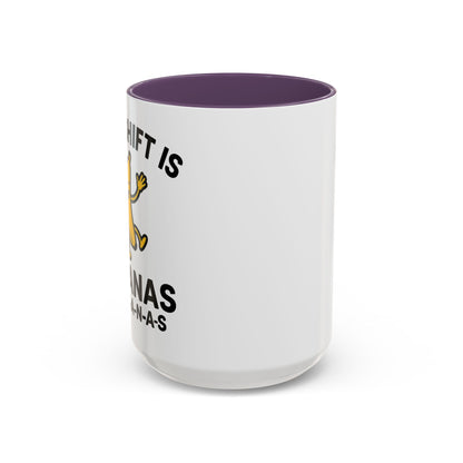 This Shift is Bananas Dancing Accent Mug (11, 15 oz)