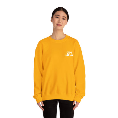Girl Mom Retro Embroidered Crewneck Sweatshirt