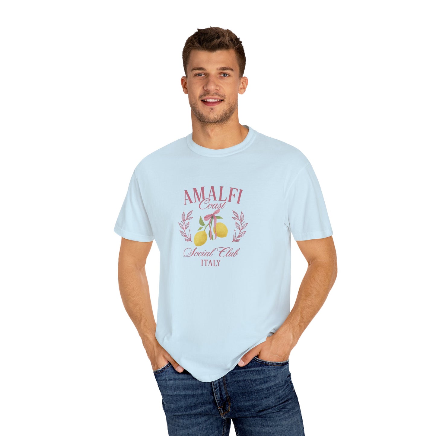 Amalfi Coast Social Club Pink Oversized T-shirt