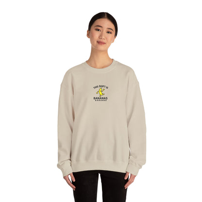 This Shift is Bananas Dancing Embroidered Crewneck Sweatshirt