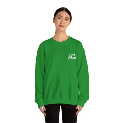 Girl Mom Retro Embroidered Crewneck Sweatshirt