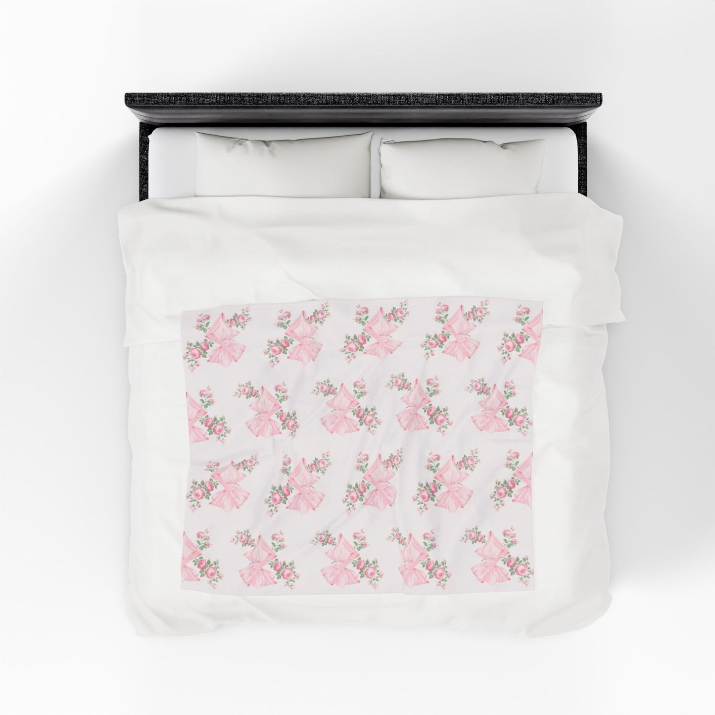 Rosa Beaux Pink Velveteen Plush Blanket