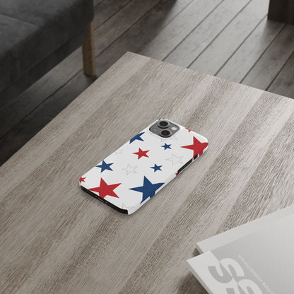 Red White and Blue Stars Slim iPhone Case
