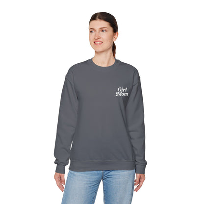 Girl Mom Retro Embroidered Crewneck Sweatshirt