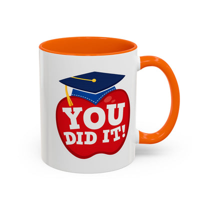 You Did It! Graduation Apple Accent Coffee Mug (11/15oz)