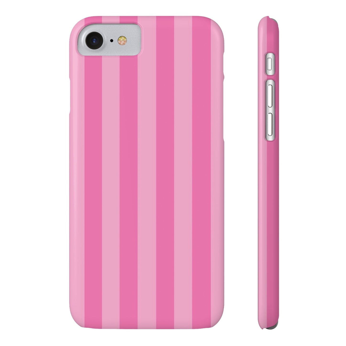 Pink Striped Slim iPhone Case