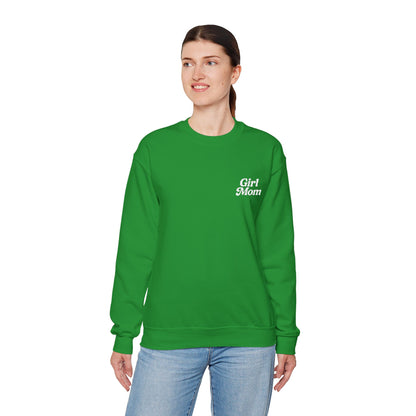 Girl Mom Retro Embroidered Crewneck Sweatshirt