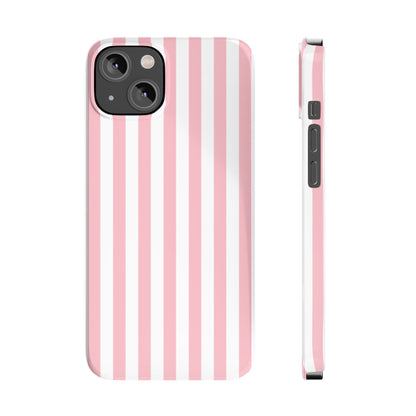 Pink Striped Summer Slim iPhone Case