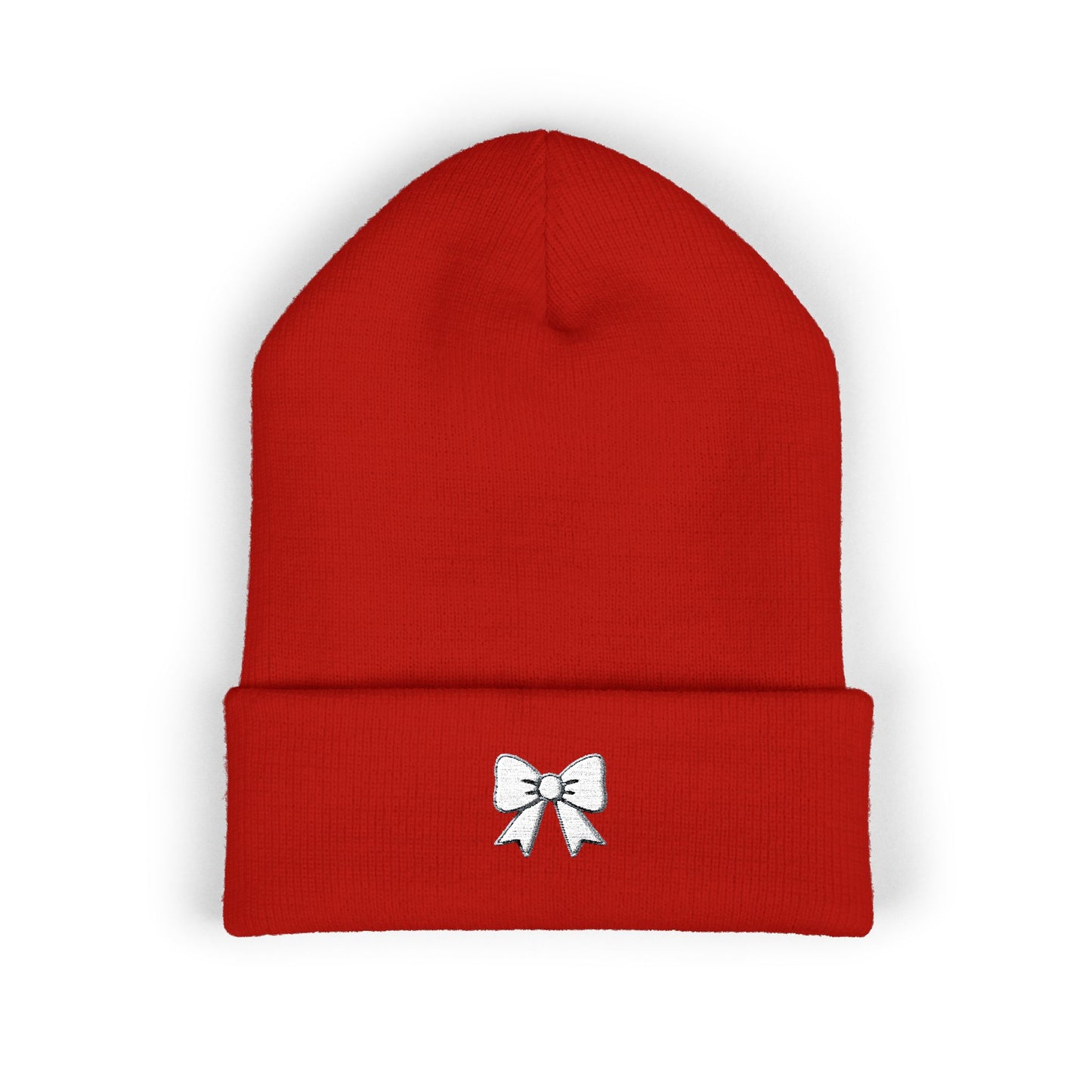 Emoji Bow Embroidered Classic Cuffed Beanie