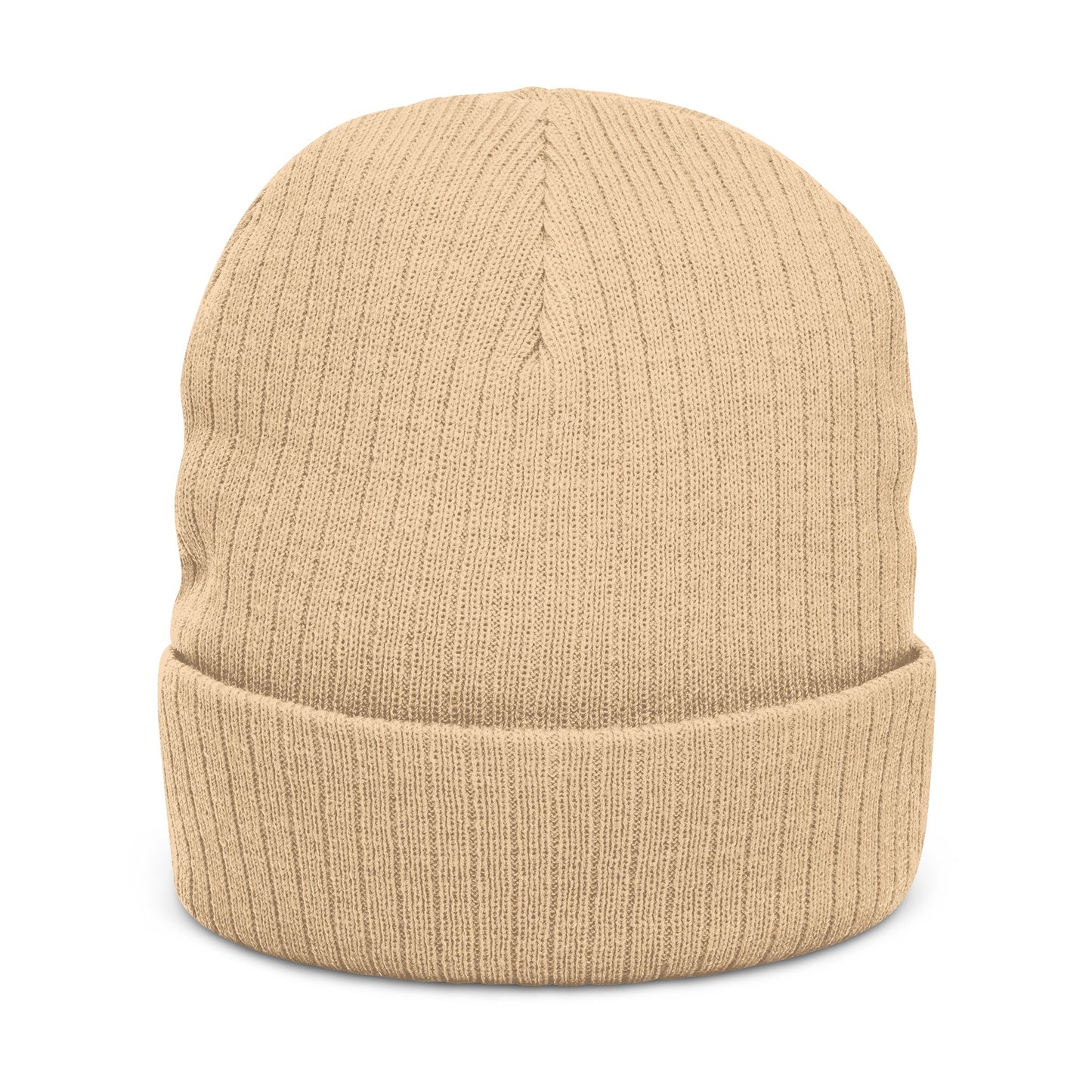 Jhora's Coffee Signature Embroidered Ribbed Beanie