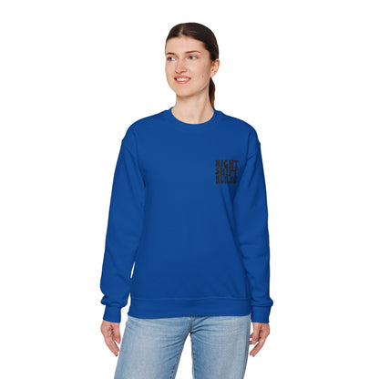 Night Shift Nurse Groovy Embroidered Crewneck Sweatshirt