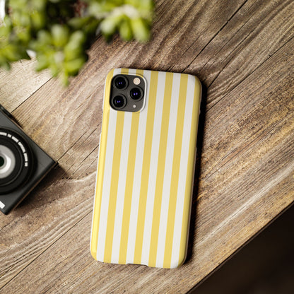 Yellow Striped Summer Slim iPhone Case