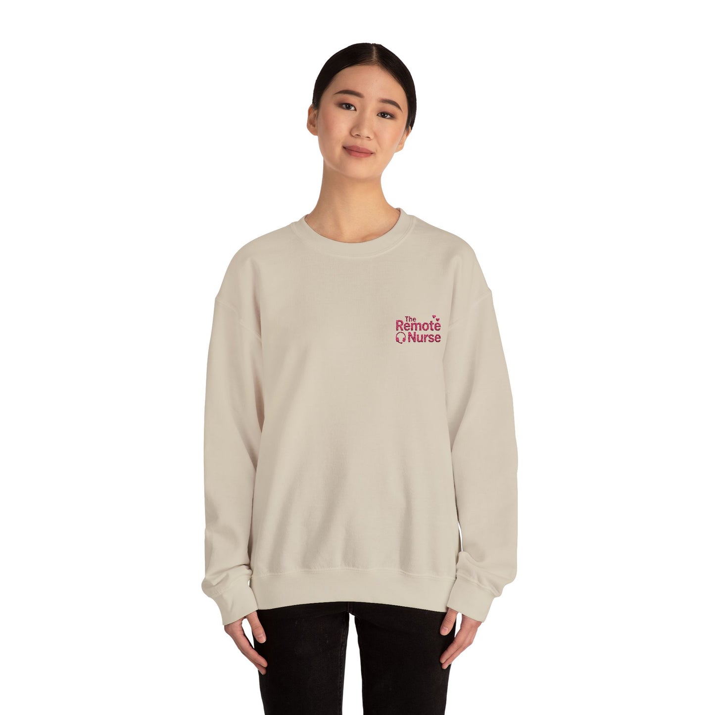 The Remote Nurse Embroidered Crewneck Sweatshirt