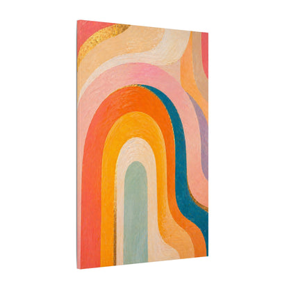 Retro Rainbow Arched Matte Canvas — Stretched Wall Art