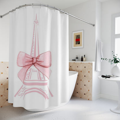 Eiffel Tower Bow Shower Curtain