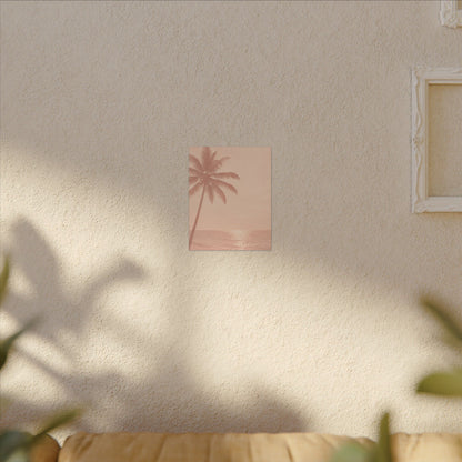 Blush Palm Beach — Matte Stretched Canvas Wall Art