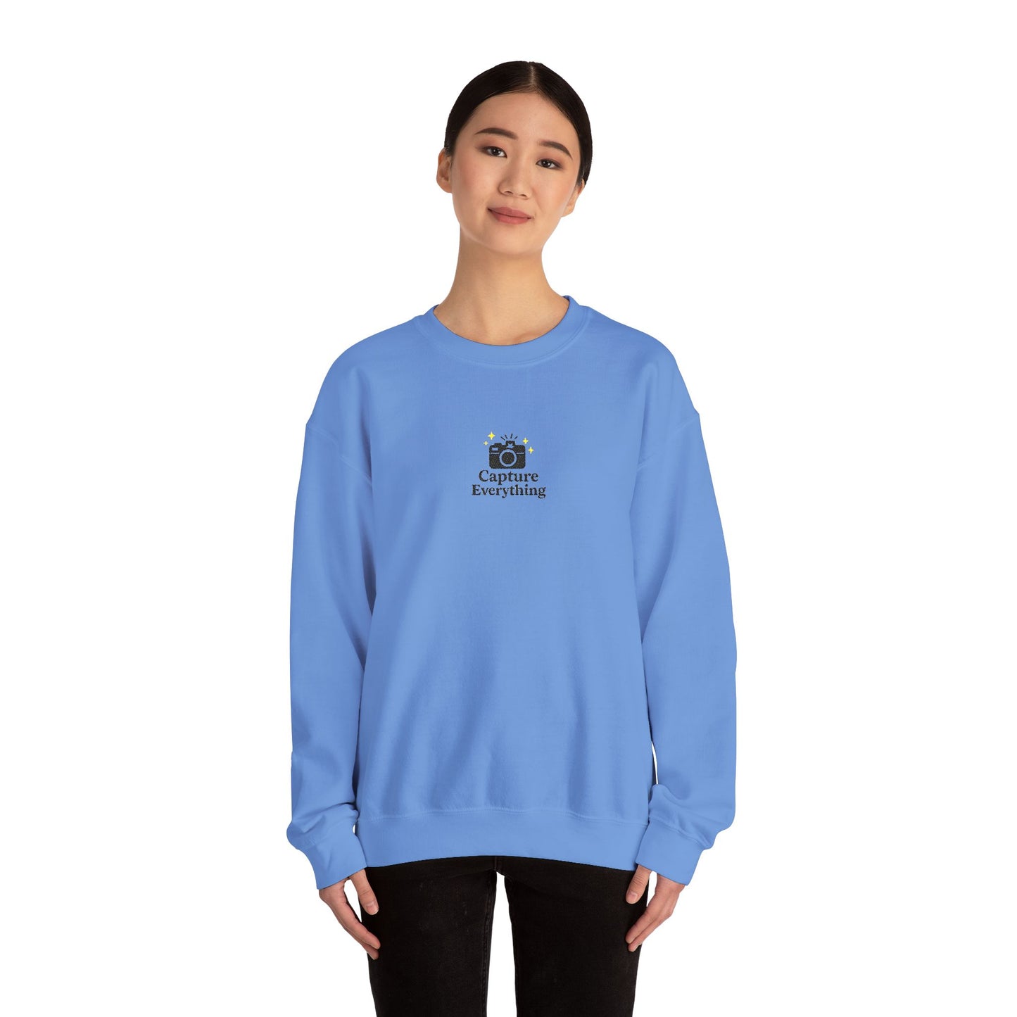 Capture Everything Embroidered Crewneck Sweatshirt