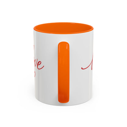 Love Script Accent Coffee Mug – Romantic Heart 11/15oz