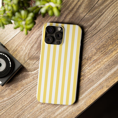 Yellow Striped Summer Slim iPhone Case