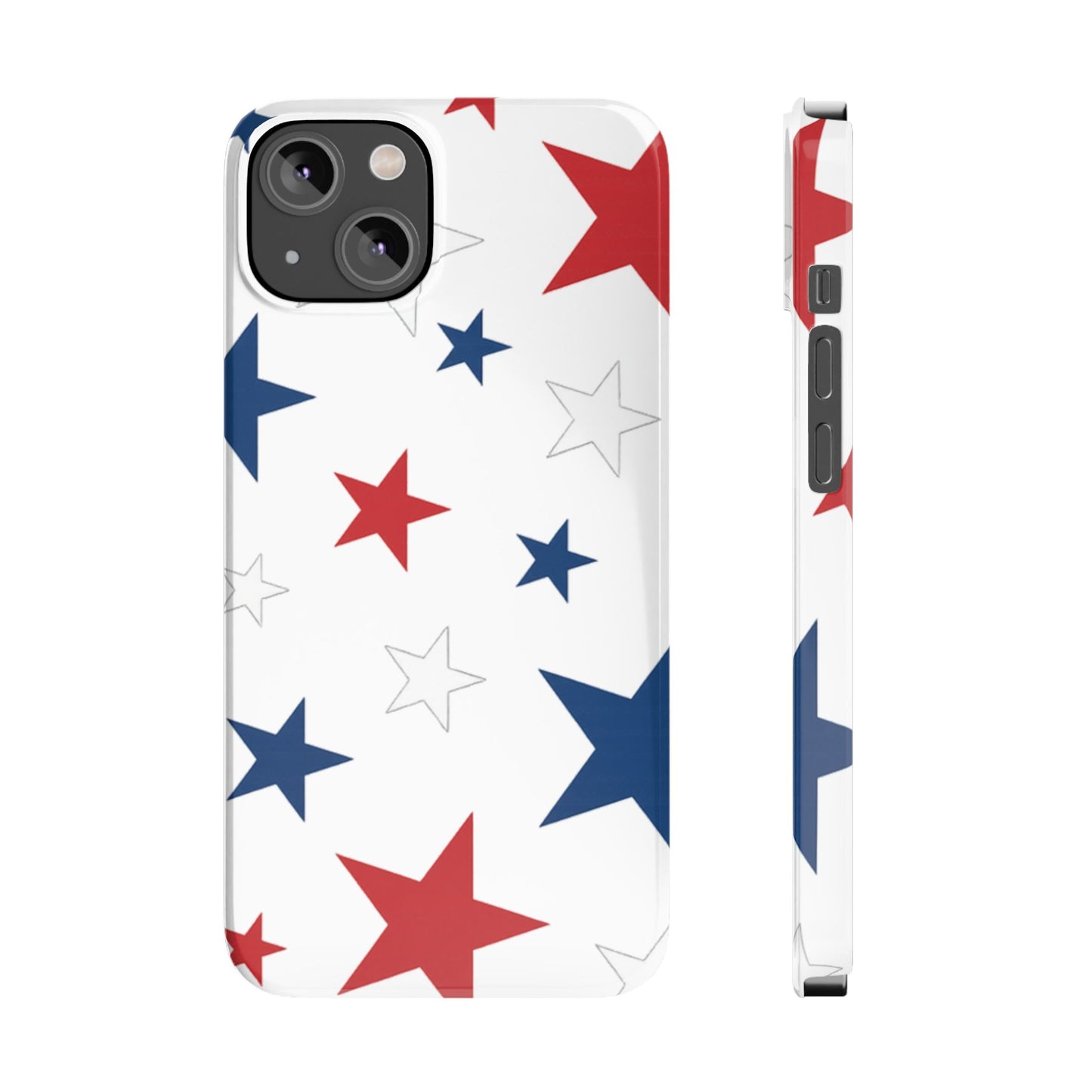 Red White and Blue Stars Slim iPhone Case